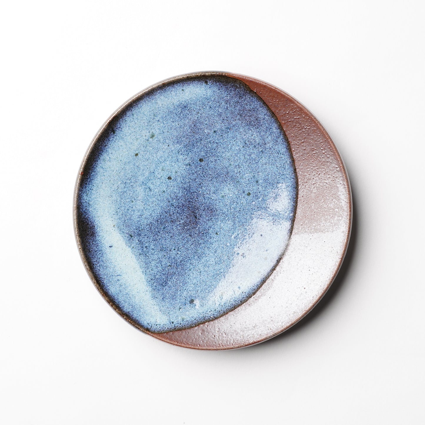 Aoi Watanabe Crescent Moon Plate S Namako-Glaze