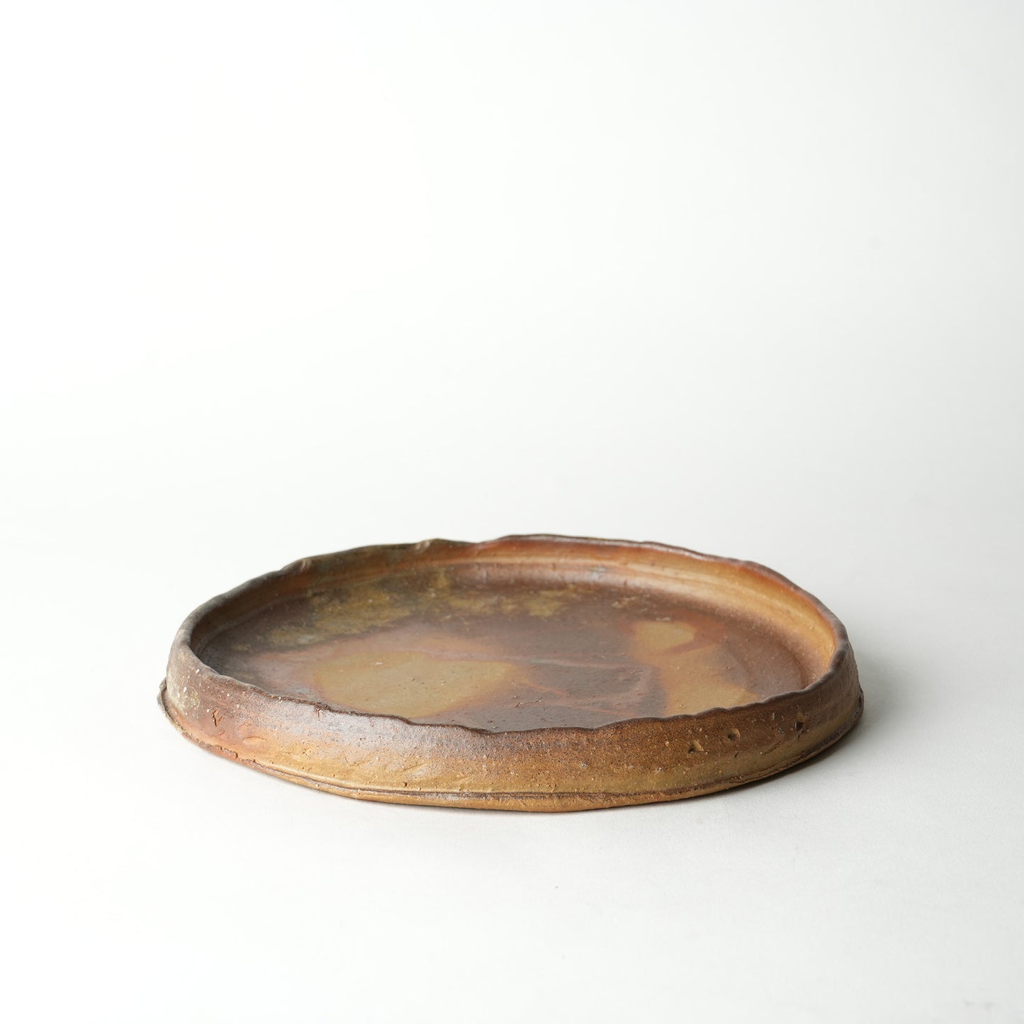 Ichiro Mori High Edge Dinner Plate Bizen Woodfired