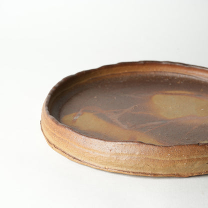 Ichiro Mori High Edge Dinner Plate Bizen Woodfired