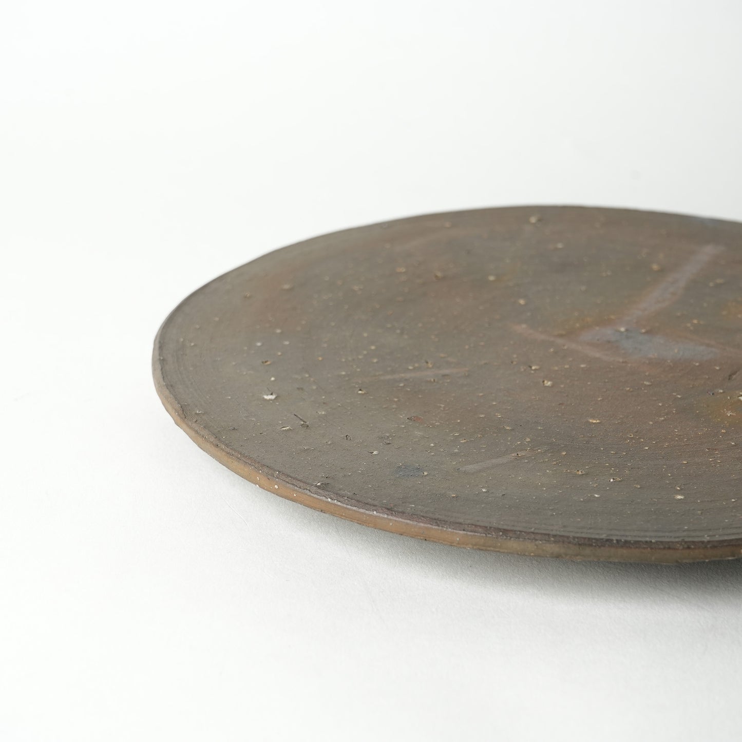 Ichiro Mori Flat Dinner Plate Bizen Woodfired