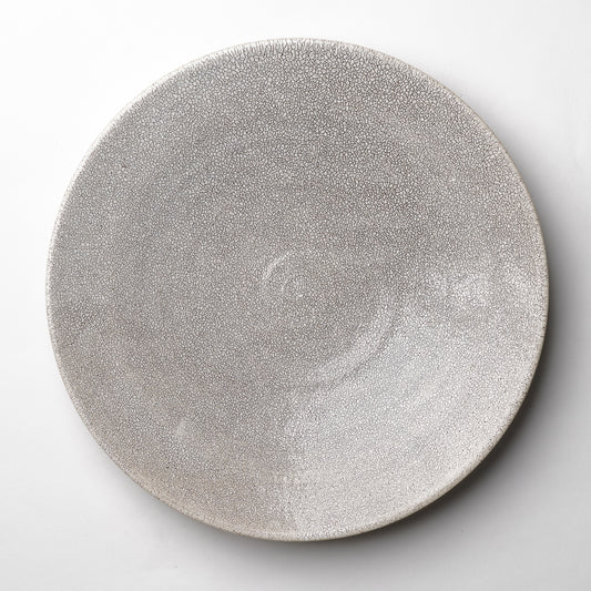 Hyouzangama Kairagi Crackle Glaze Plate L