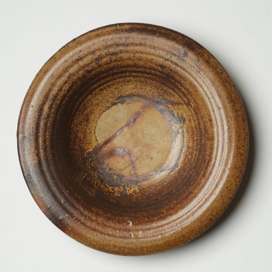 Ichiro Mori Dinner Rim Plate Bizen Woodfired