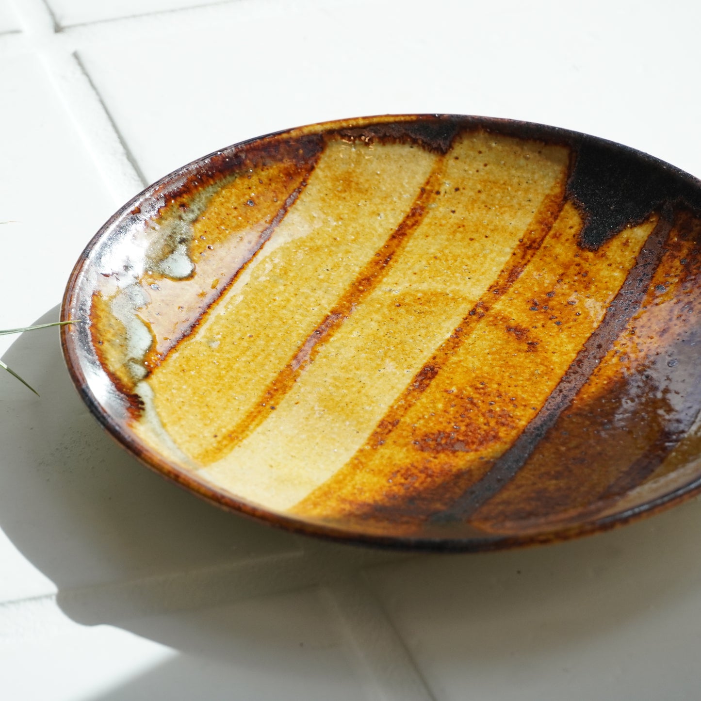 Ceramic Art Studio Okumura Round Plate Caramel 20cm