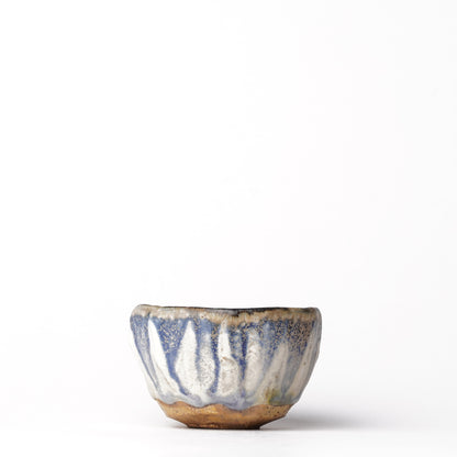 Nobuhito Nakaoka Colored Ash Glaze Guinomi Sake Cup with Gold