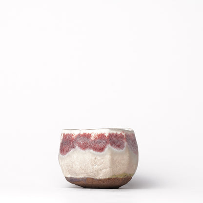 Nobuhito Nakaoka Colored Ash Glaze Guinomi Sake Cup with Gold