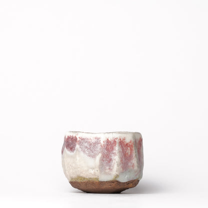 Nobuhito Nakaoka Colored Ash Glaze Guinomi Sake Cup with Gold