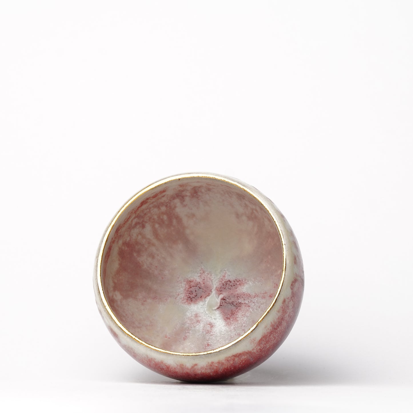 Nobuhito Nakaoka Colored Ash Glaze Yunomi Cup with Silver Gold