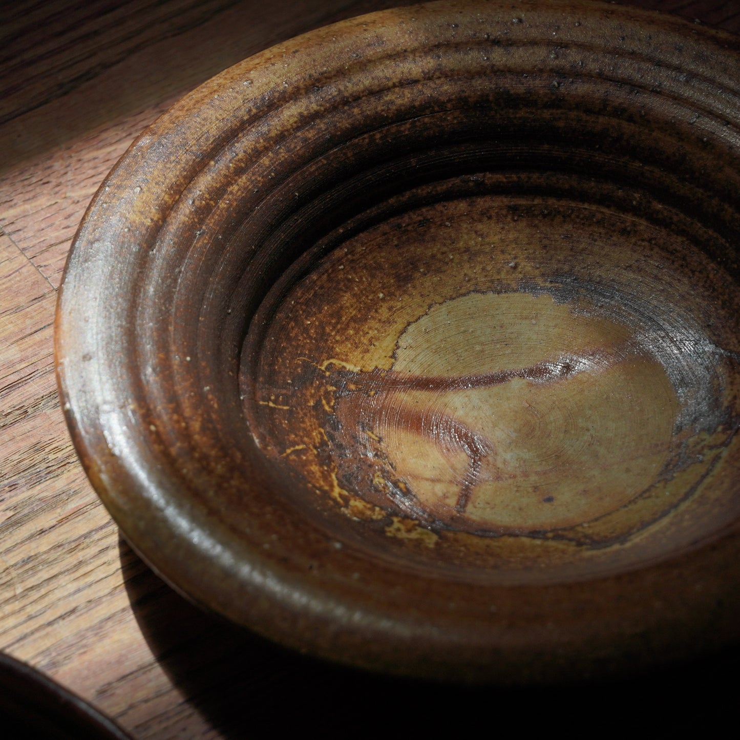 Ichiro Mori Dinner Rim Plate Bizen Woodfired