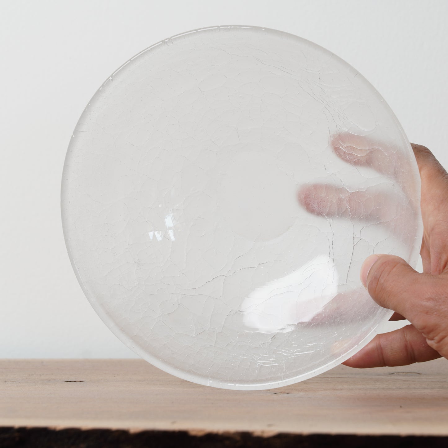 Daisaku Hashimura Crack Glass Shallow Bowl Cloud