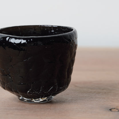 Daisaku Hashimura Double Crack Glass Guinomi Sake Cup