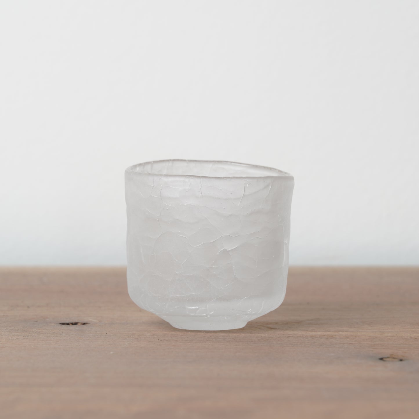 Daisaku Hashimura Cloud Double Crack Glass Guinomi Sake Cup