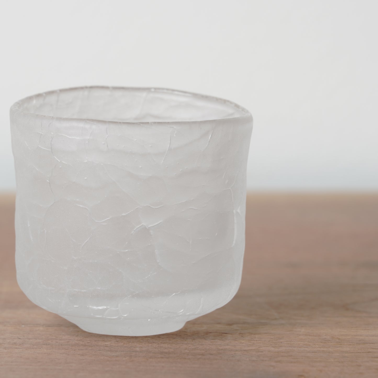 Daisaku Hashimura Cloud Double Crack Glass Guinomi Sake Cup