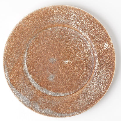 Hyouzangama Crackle Glaze Kairagi Rim Dinner Plate