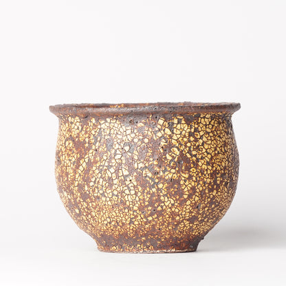 Futoshi Yamashita Volcanic Pottery Planter Plant Pot