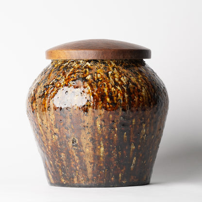 Futoshi Yamashita Volcanic Pottery Jar with lid