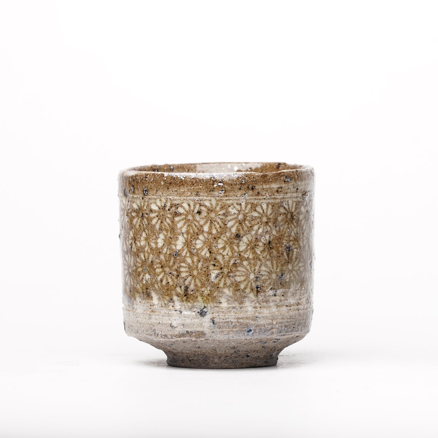 Takeryo Kawaguchi Mishima Yunomi Tea Cup Ash Glaze