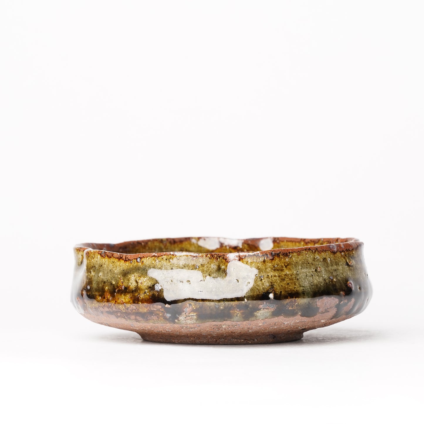 Takeryo Kawaguchi Square Bowl Ash Glaze