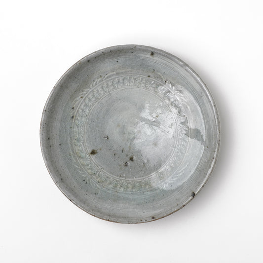 Takeryo Kawaguchi Mishima Plate Ash Glaze