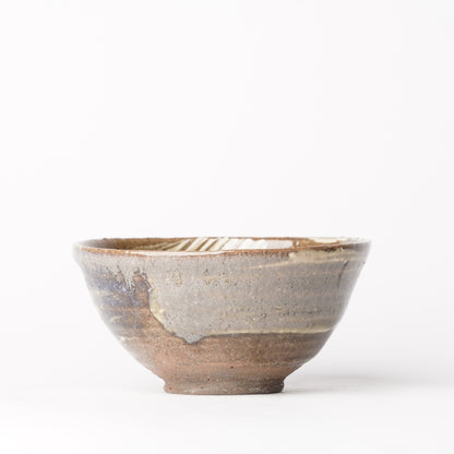 Takeryo Kawaguchi Hakeme Rice Bowl Ash Glaze