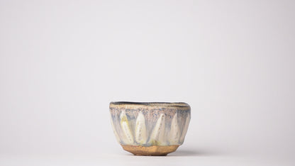 Nobuhito Nakaoka Colored Ash Glaze Guinomi Sake Cup with Gold