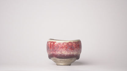 Nobuhito Nakaoka Colored Ash Glaze Guinomi Sake Cup with Silver Gold