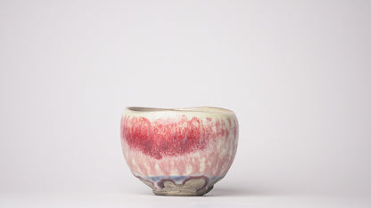 Nobuhito Nakaoka Colored Ash Glaze Yunomi Cup with Silver Gold