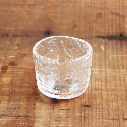 Daisaku Hashimura Double Crack Glass Guinomi Sake Cup