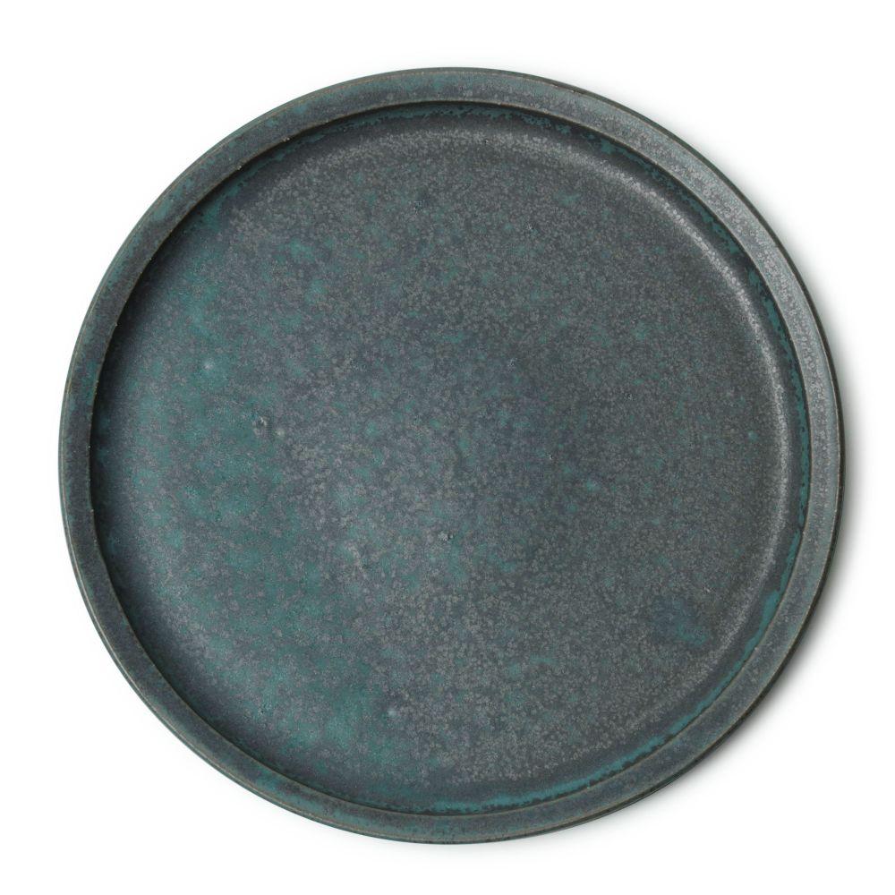 Yoko Onda Round Plate Blue Bronz 22cm