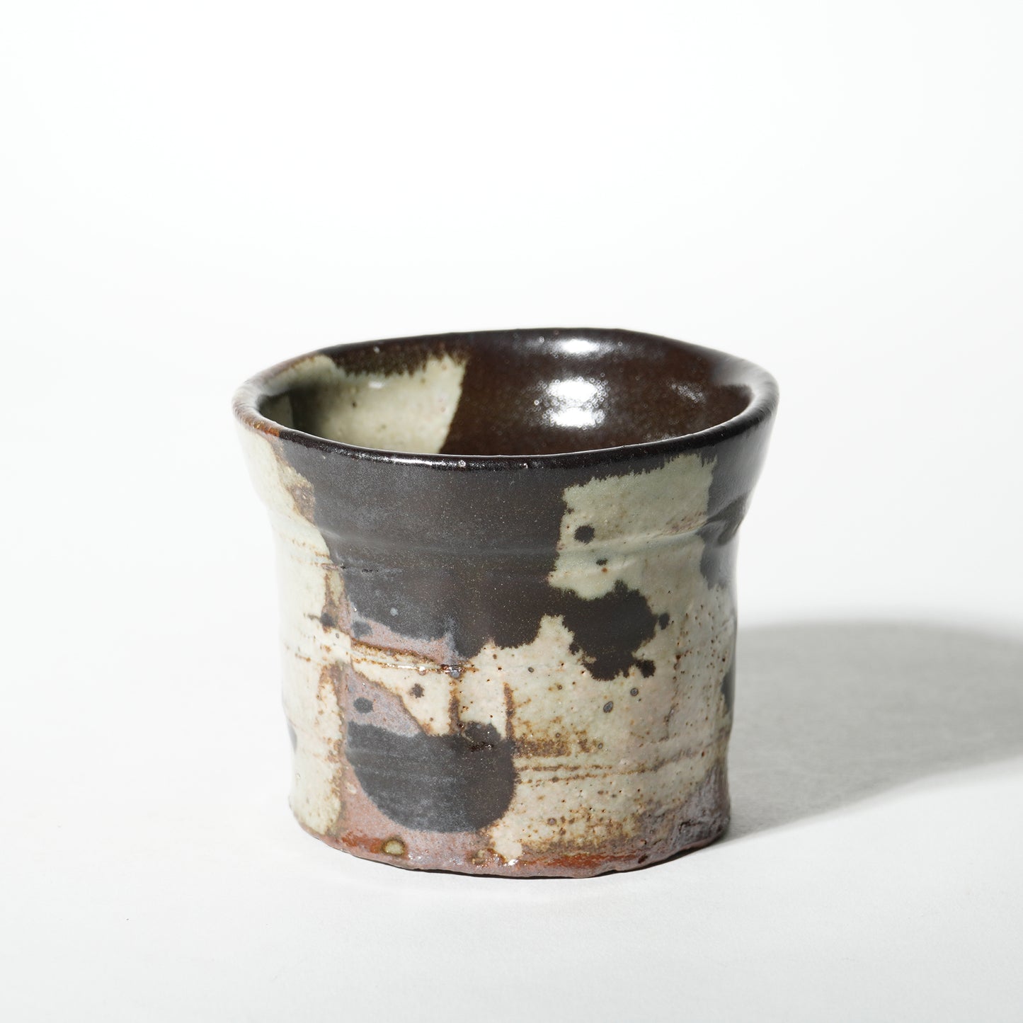 Junri Hamada Kuro Oribe Yunomi Guinomi Sake/ Tea Cup