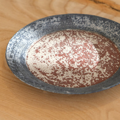 Nobuko Konno  Round Plate Blue Red