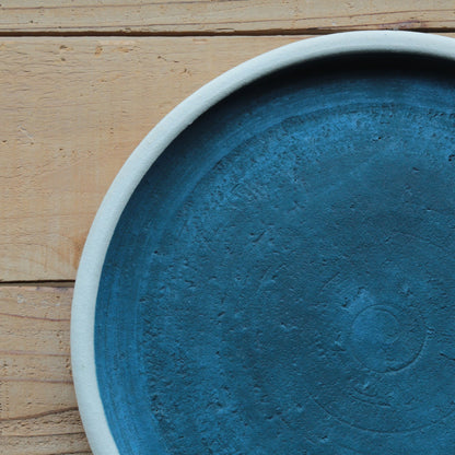 Nobuko Konno  Round Plate Blue