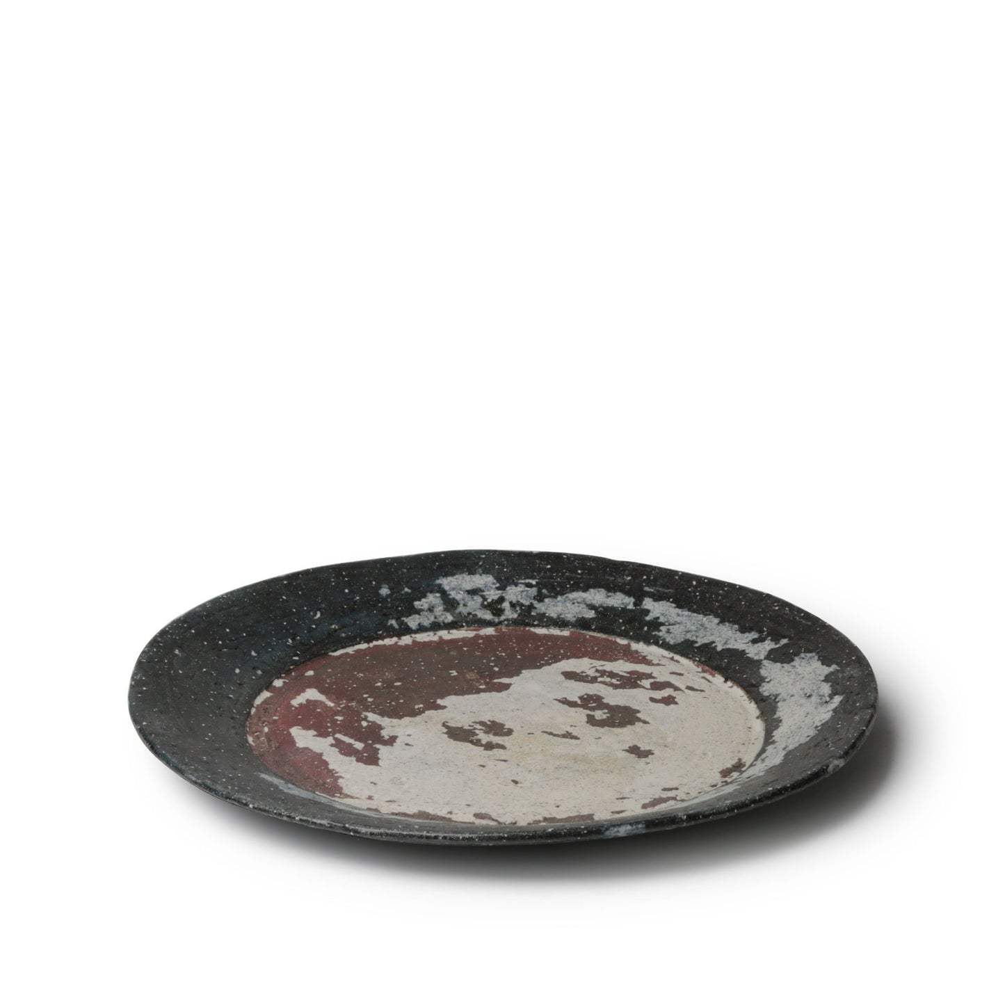 Nobuko Konno  Round Plate Blue Red