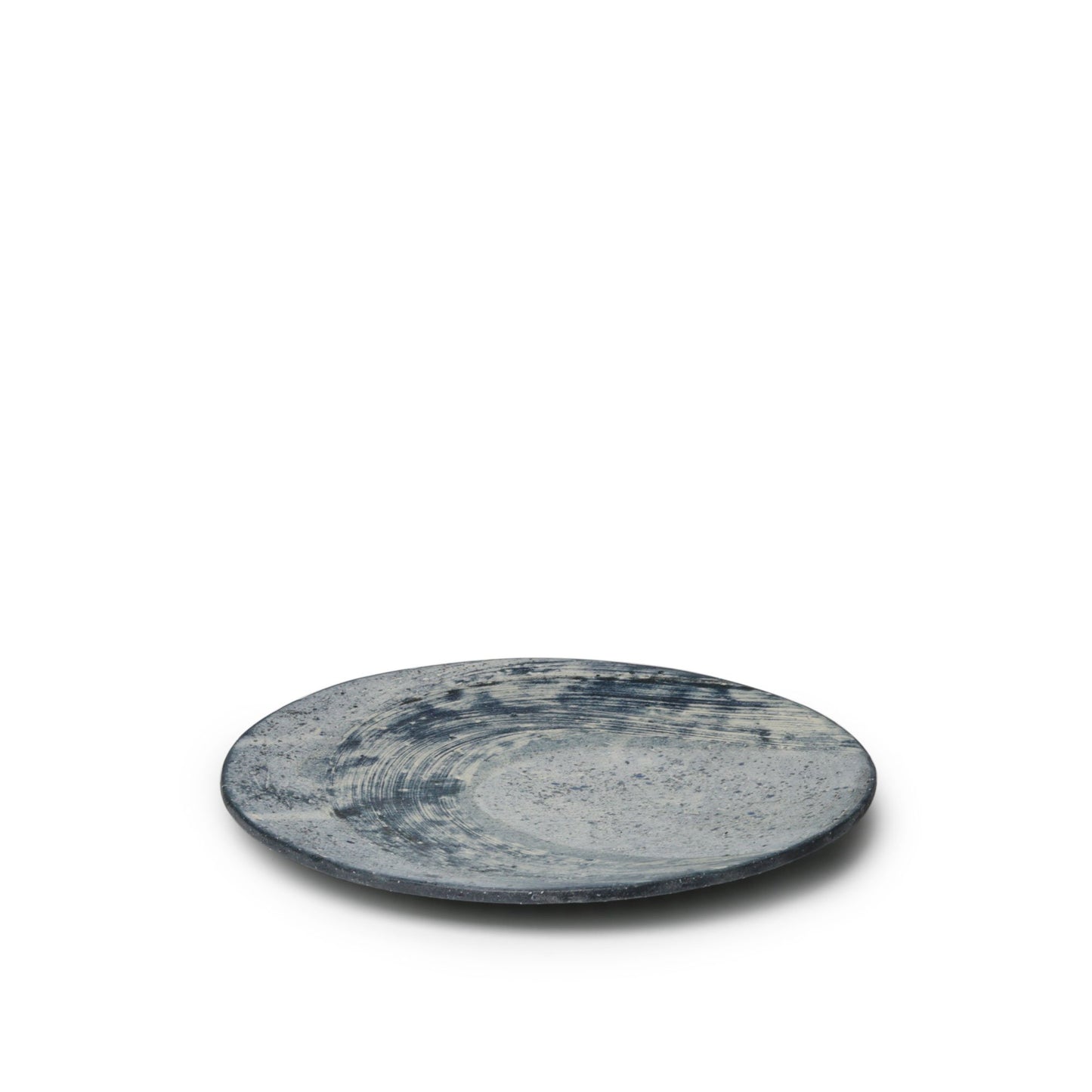 Nobuko Konno  Round Plate Brushed Blue S