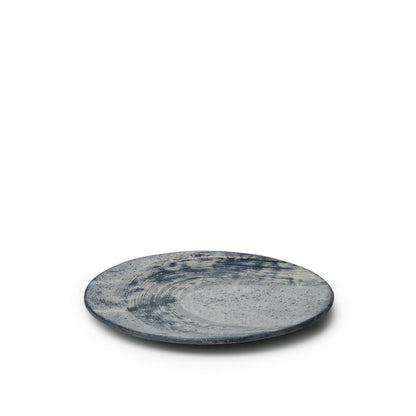 Nobuko Konno  Round Plate Brushed Blue S