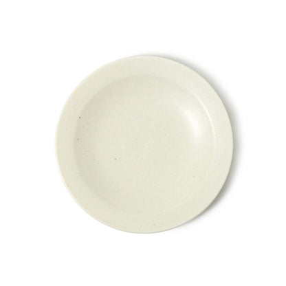 KANEAKI SAKAI POTTERY flat 5 plate ivory