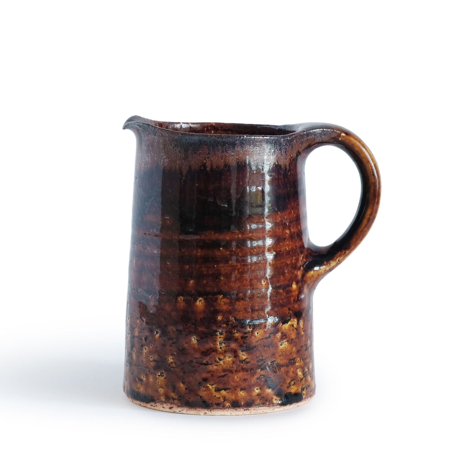 Handmdade Pottery Pitcher, Ebony Glaze