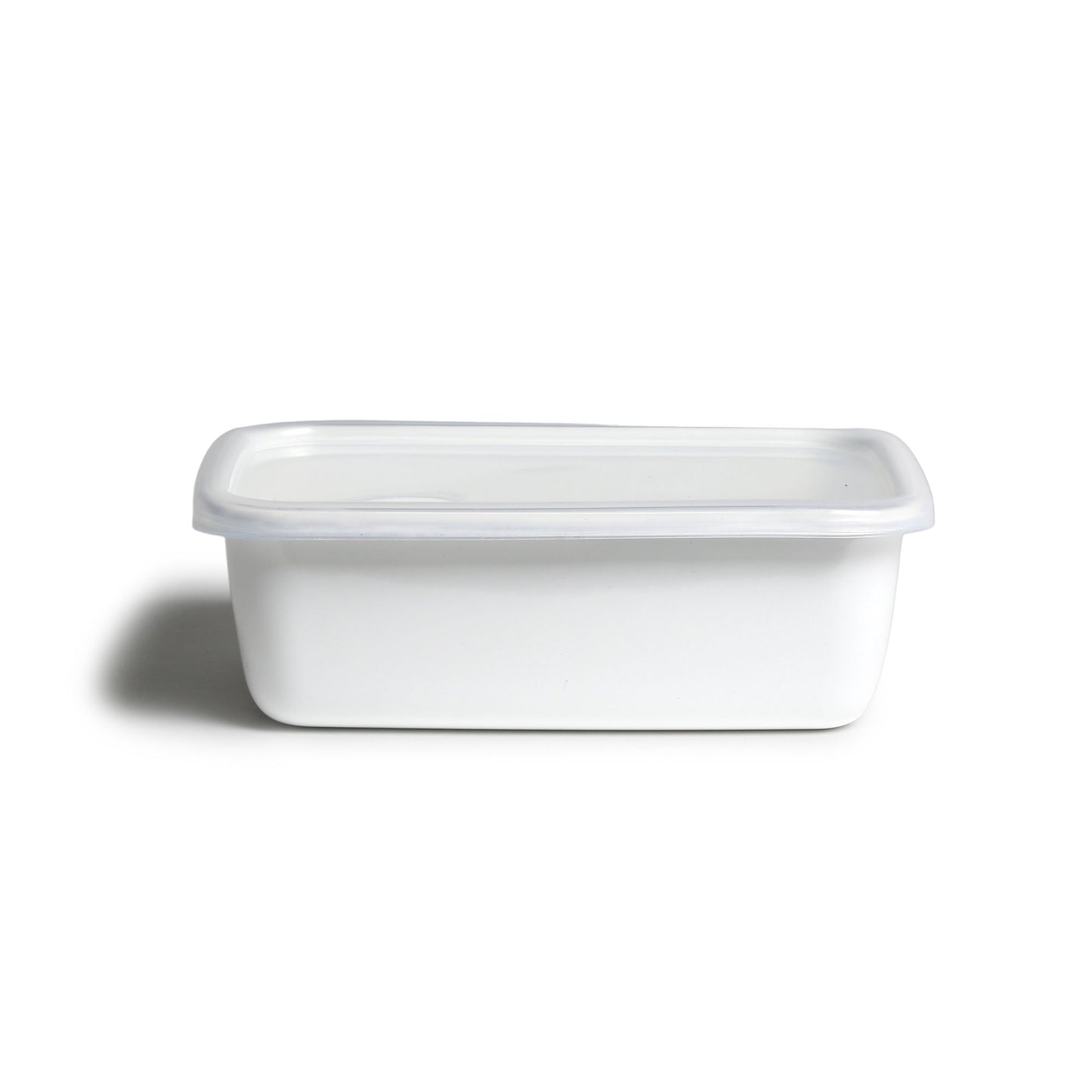 Noda Horo White Series Enamel Rectangle Deep Food Containers with